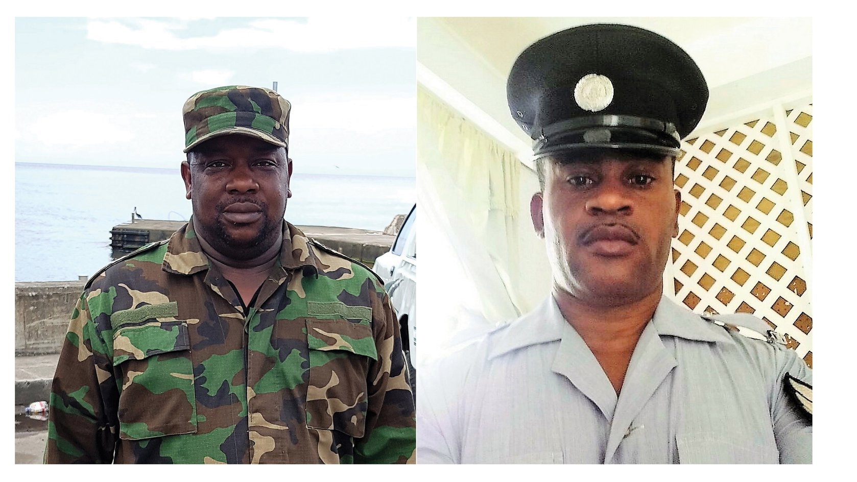 Police Officers Earl George,left, and Joeffrey James Police Officers Earl George,left, and Joeffrey James