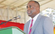 Prime minister Roosevelt skerrit gives one of his Independence Addresses