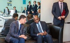 Skerrit, centre, and Monfared, left