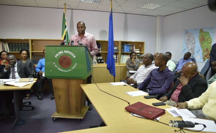 Prime Minister Skerrit and some members of his Cabinet