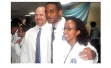 Ross students at White Coat ceremony