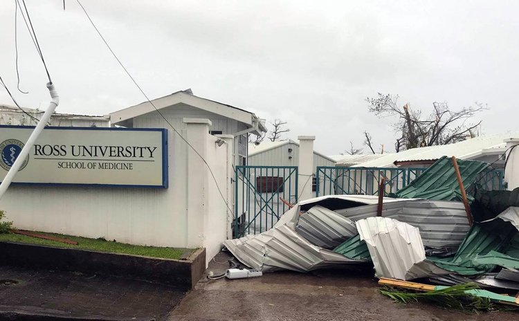 Ross University School of Medicine, just after Hurricane Maria