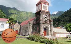 Iconic 18th Century Soufriere Roman Catholic Church, built from volcanic stone