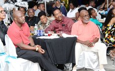 President Savarin and Mrs Savarin and Tourism Minister Ian Douglas at fundraiser