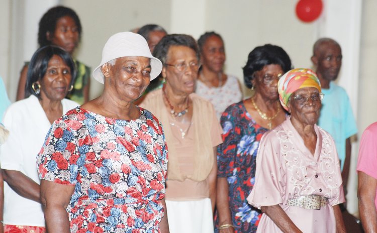 Senior citizens at an earlier function