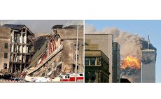 Two photos on 9/11 attacks