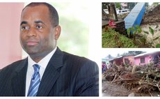 PM Skerrit and photos of flood damage