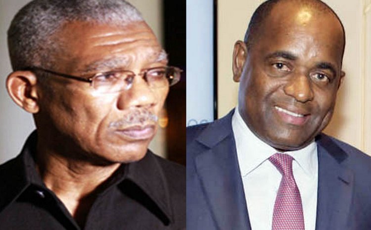 Guyana President Granger, left, and Prime Minister Skerrit