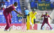 West Indies vs Australia: Smith safe after run out attempt