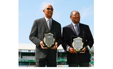 Weeks, right, and Sobers