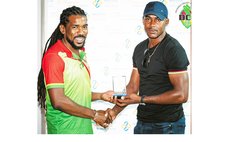 Cricket MVP Tyron Theophile receives award 