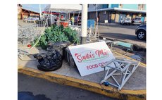 Santa's Mall sign comes down 