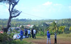 On tour of the International airport site at Wesley, officials  of the UWP 