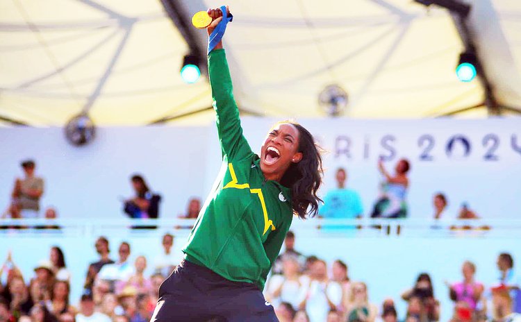 YES! She did it. Dominica wins its first Olympic gold medal