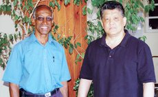 Winston Magloire, left, and Frank Woon-A-Tai,  karate experts