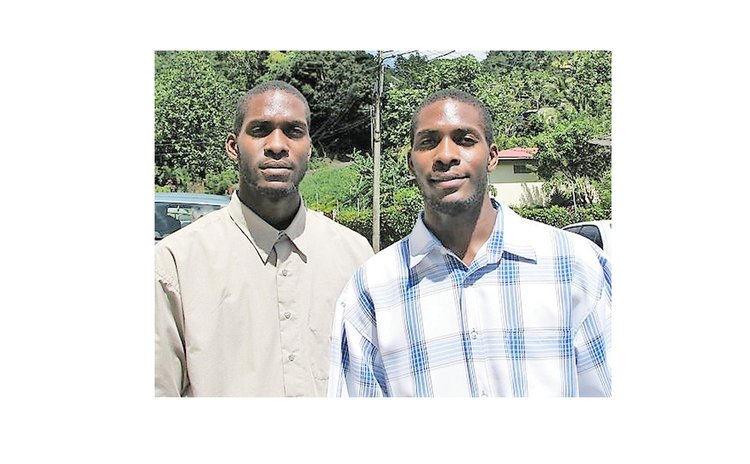 Twin basketballers, Shaun (L) & Shane Reid, 2009.  Only Shaun is still an active player. Photo Courtesy: Shaun Reid Facebook Page