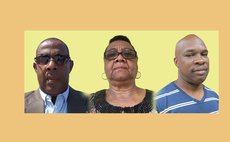 L-R: Egbert Charles/Saints, Alice Jno. Jules/Saints, Ronnie Gustave/Zebians