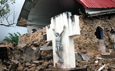 Earthquake damage at the Portsmouth Catholic Church