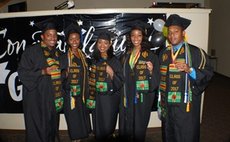 Left to right....Kyle Gordon, Renatta Graham, Gael Gonzales-Peltier, Alix Matthew and Benni Joseph