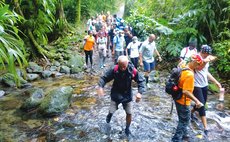 A group of hikers from the Dwivayez Hiking Club