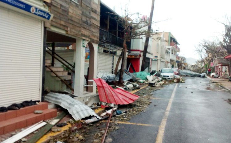 Hurricane Irma damage in St Martin